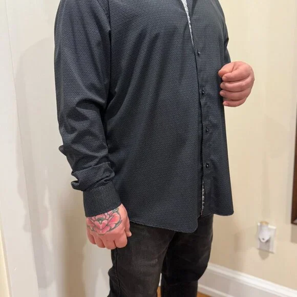 ACTION-friendly, Printed Dress Shirt with classy inner cuffs for a sexy look - Picture 3 of 7